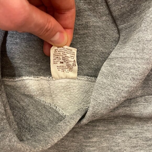 Vintage Russell Athletic Grey Collegiate Hoodie EUC - Picture 6 of 8